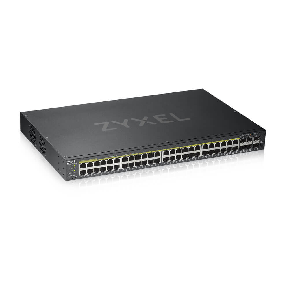 Zyxel GS1920-48HPV2 Managed Gigabit Ethernet (10/100/1000) Power over Ethernet (PoE) Zwart (GS192048HPV2-EU0101F) thumbnail