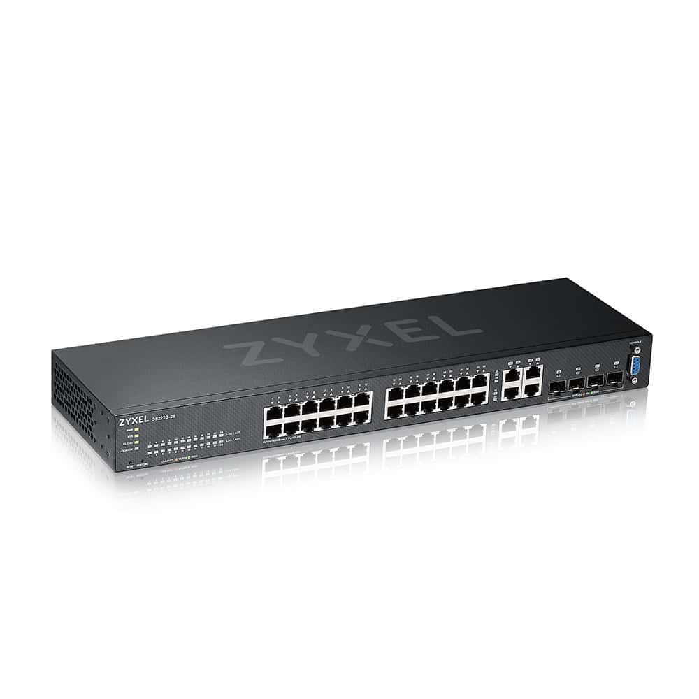 Zyxel GS2220-28-EU0101F netwerk-switch Managed L2 Gigabit Ethernet (10/100/1000) Zwart (GS2220-28-EU0101F) thumbnail