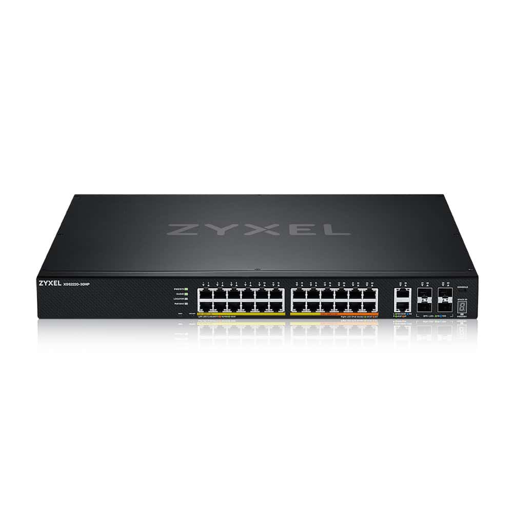 Zyxel XGS2220-30HP Managed L3 Gigabit Ethernet (10/100/1000) Power over Ethernet (PoE) Zwart (XGS2220-30HP-EU0101F) thumbnail