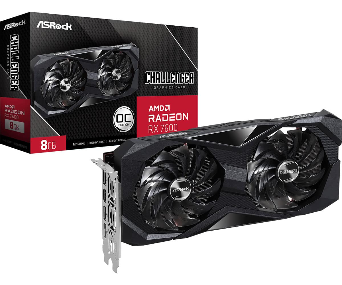 ASRock RX 7600 8GB ASRock Radeon Challenger OC GDDR6 (90-GA41ZZ-00UANF) thumbnail