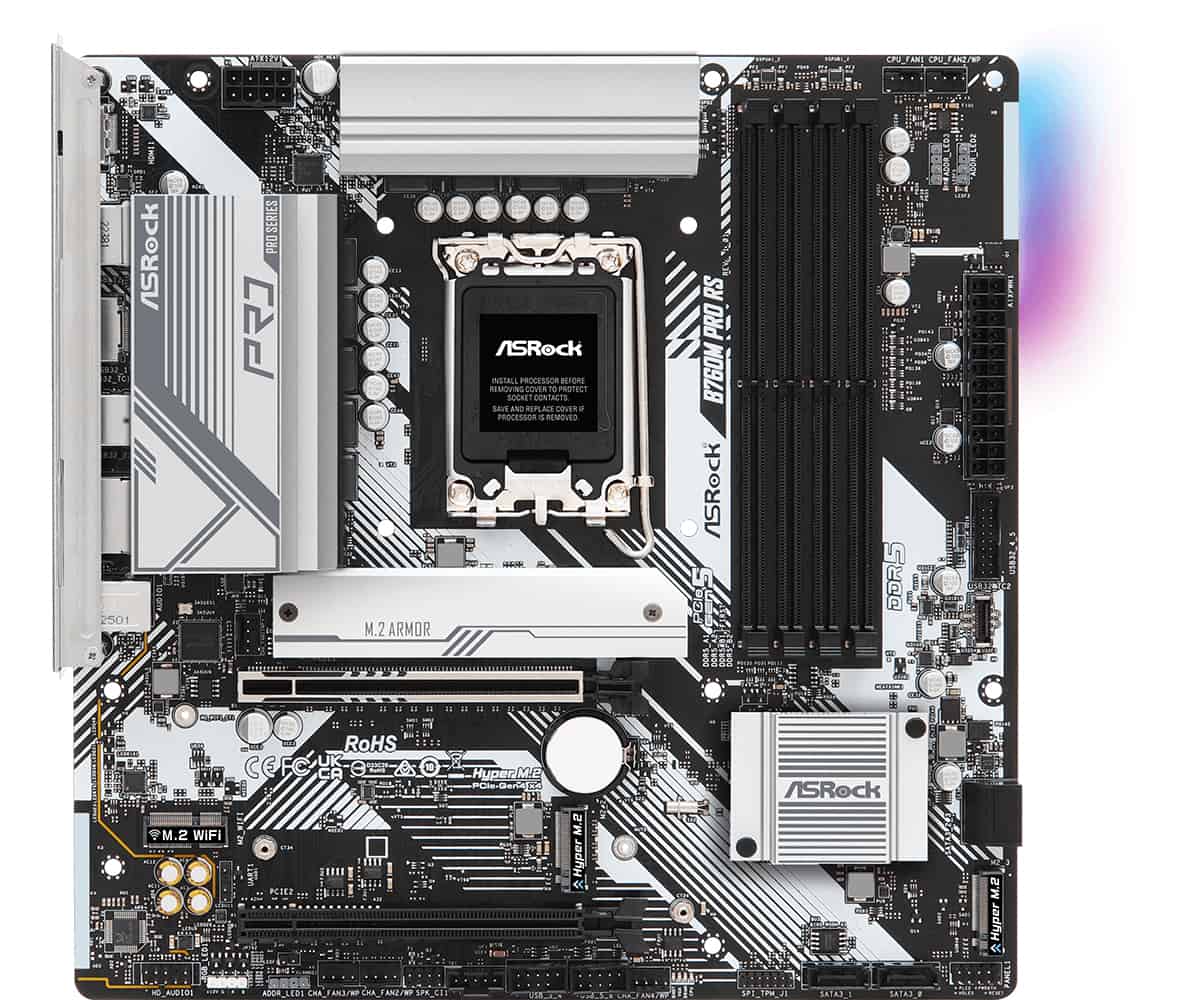 Asrock B760M Pro RS Intel B760 LGA 1700 micro ATX (90-MXBLH0-A0UAYZ) thumbnail