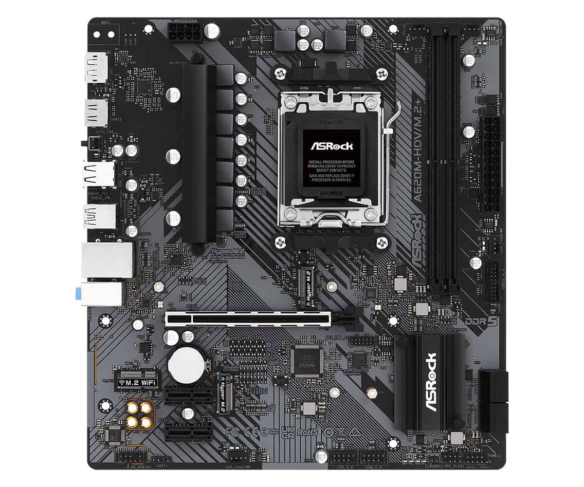 Asrock A620M-HDV/M.2+ AMD A620 Socket AM5 micro ATX (90-MXBLK0-A0UAYZ) thumbnail