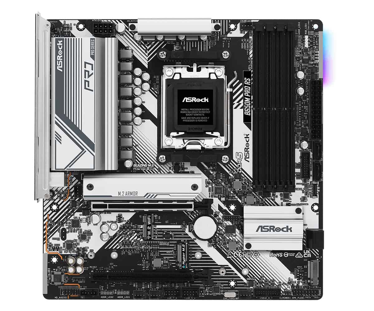 Asrock B650M Pro RS AMD B650 Socket AM5 micro ATX (90-MXBLP0-A0UAYZ) thumbnail