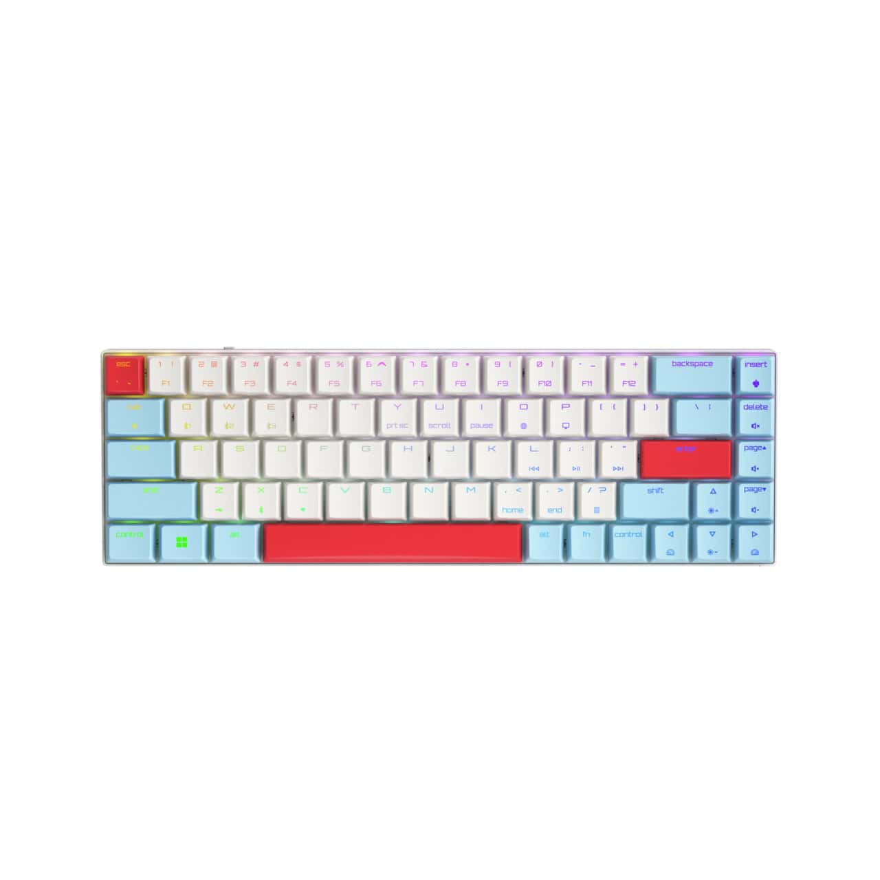 CHERRY MX-LP 2.1 Compact Wireless toetsenbord RF-draadloos + Bluetooth QWERTY Amerikaans Engels Wit (G80-3860LVAUS-0) thumbnail