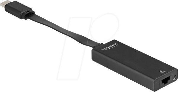 DELOCK USB Type-C Adapter zu Gigabit LAN slim (66246) thumbnail