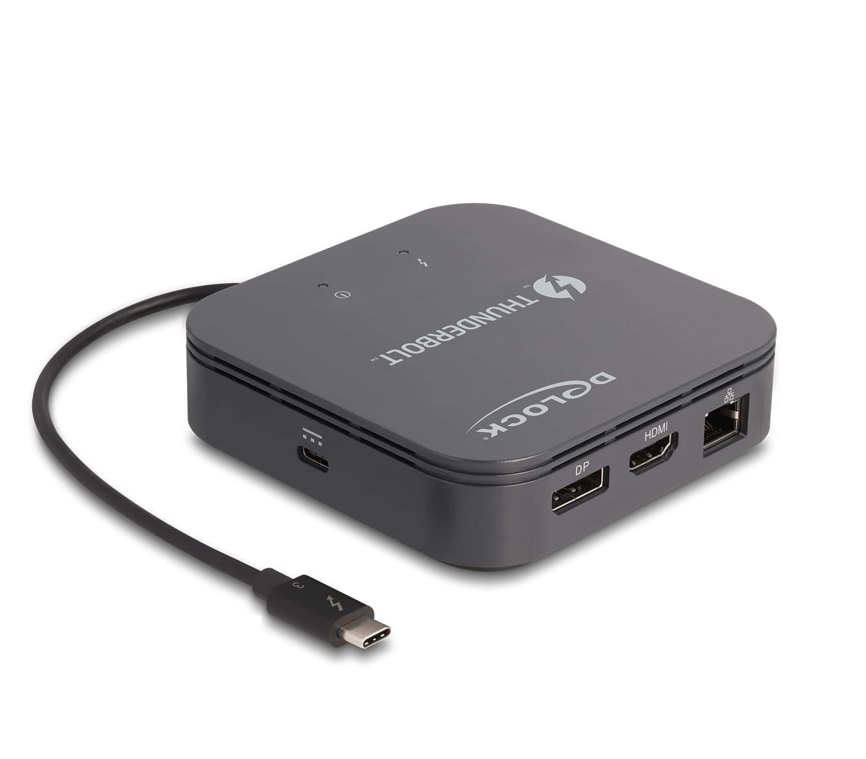 DeLOCK 87789 notebook dock & poortreplicator Bedraad Thunderbolt 3 Zwart (87789) thumbnail