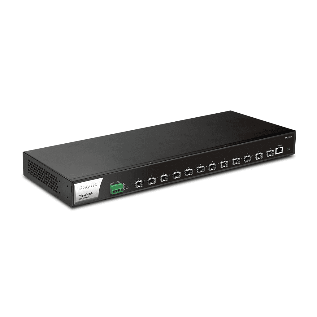 Draytek Switch 440mm DrayTek VigorSwitch FX-2120  12*SFP+ retail (VSWITCHFX2120-DE-AT-CH) thumbnail