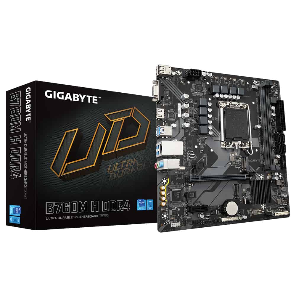 Gigabyte B760M H DDR4 (rev. 1.0) Intel B760 Express LGA 1700 micro ATX (B760M H DDR4) thumbnail