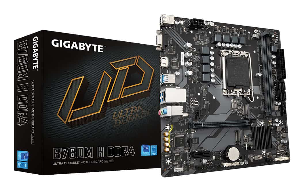 GIGABYTE B760M H DDR4 moederbord Intel B760 Express LGA 1700 micro ATX (B760M H DDR4) thumbnail