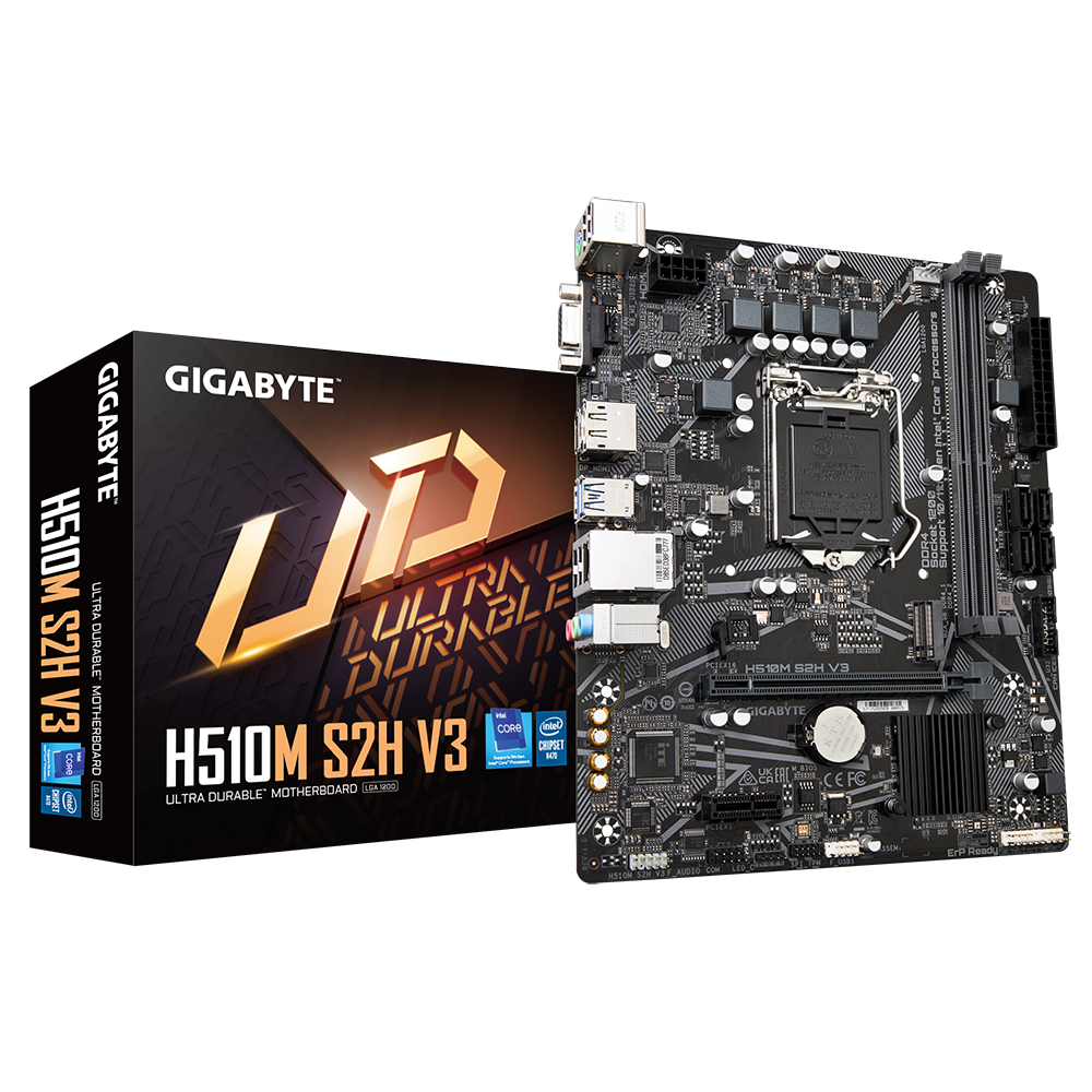 Gigabyte H510M S2H V3 moederbord Intel H470 Express LGA 1200 (Socket H5) micro ATX (H510M S2H V3) thumbnail