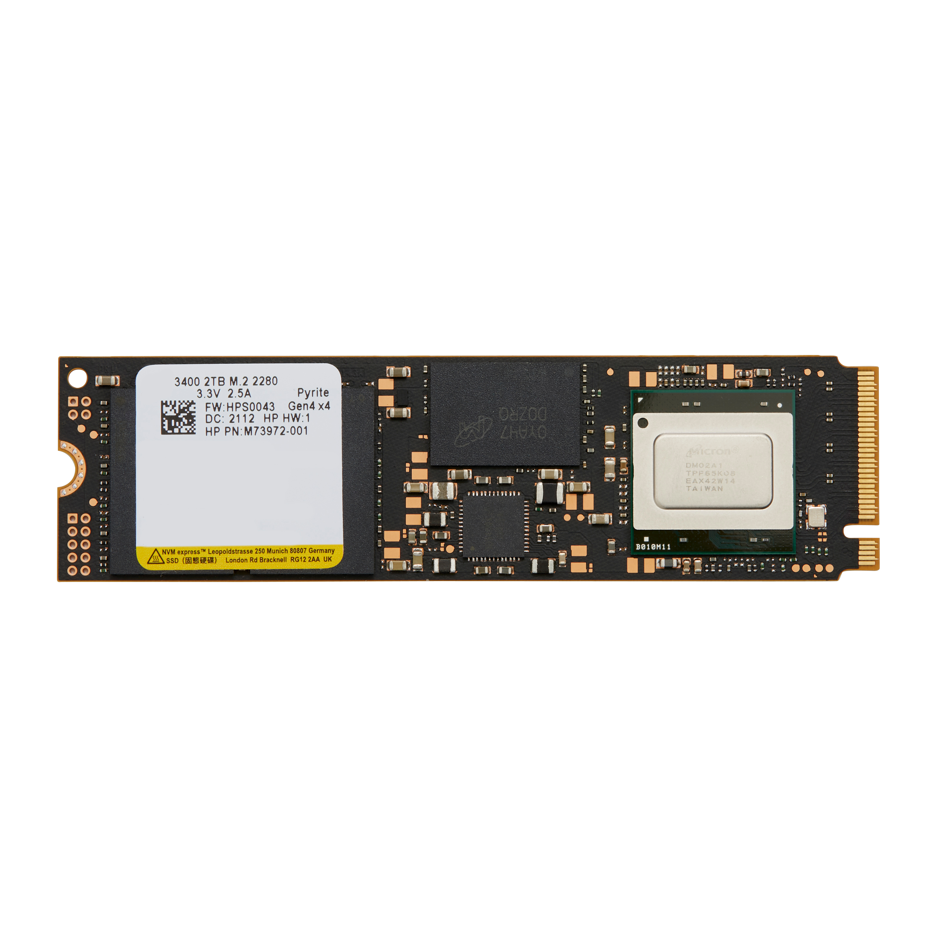 HP 2TB PCIe-4x4 NVMe TLC M.2 solid-state drive (6D8L6AA#ABB) thumbnail