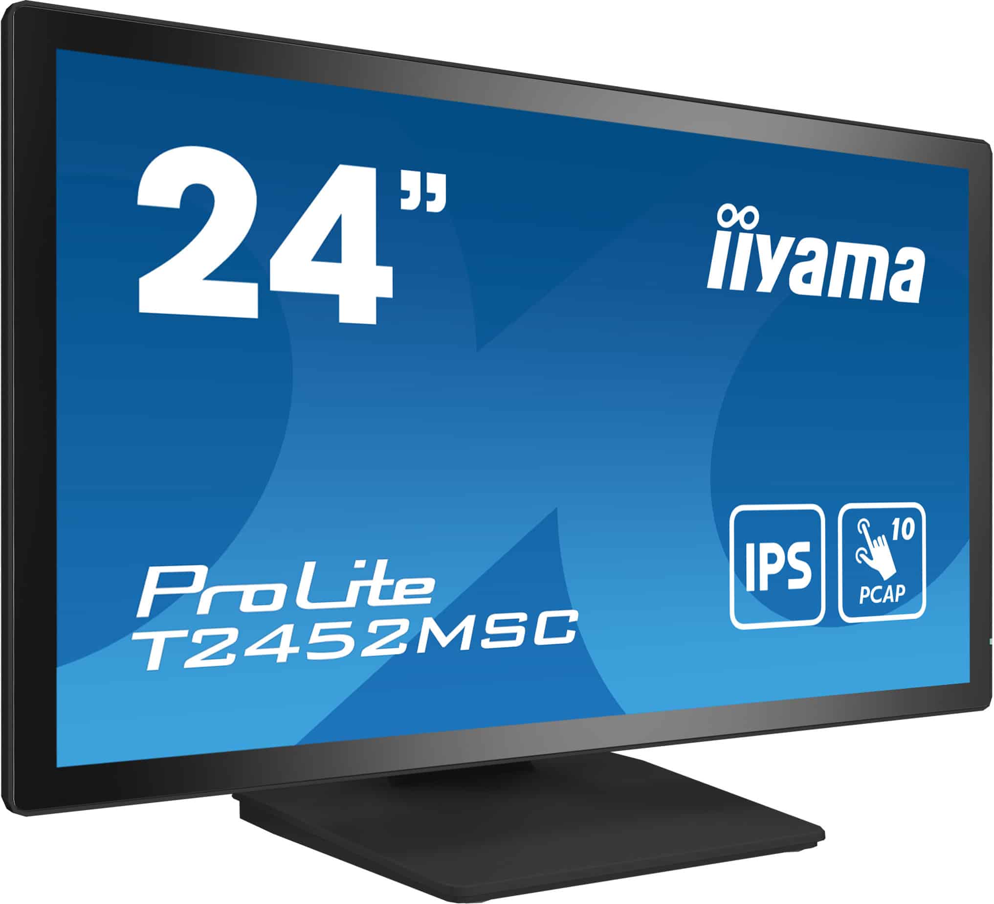iiyama ProLite T2452MSC-B1 computer monitor 60,5 cm (23.8") 1920 x 1080 Pixels Full HD LCD Touchscreen Multi-gebruiker Zwart (T2452MSC-B1) thumbnail