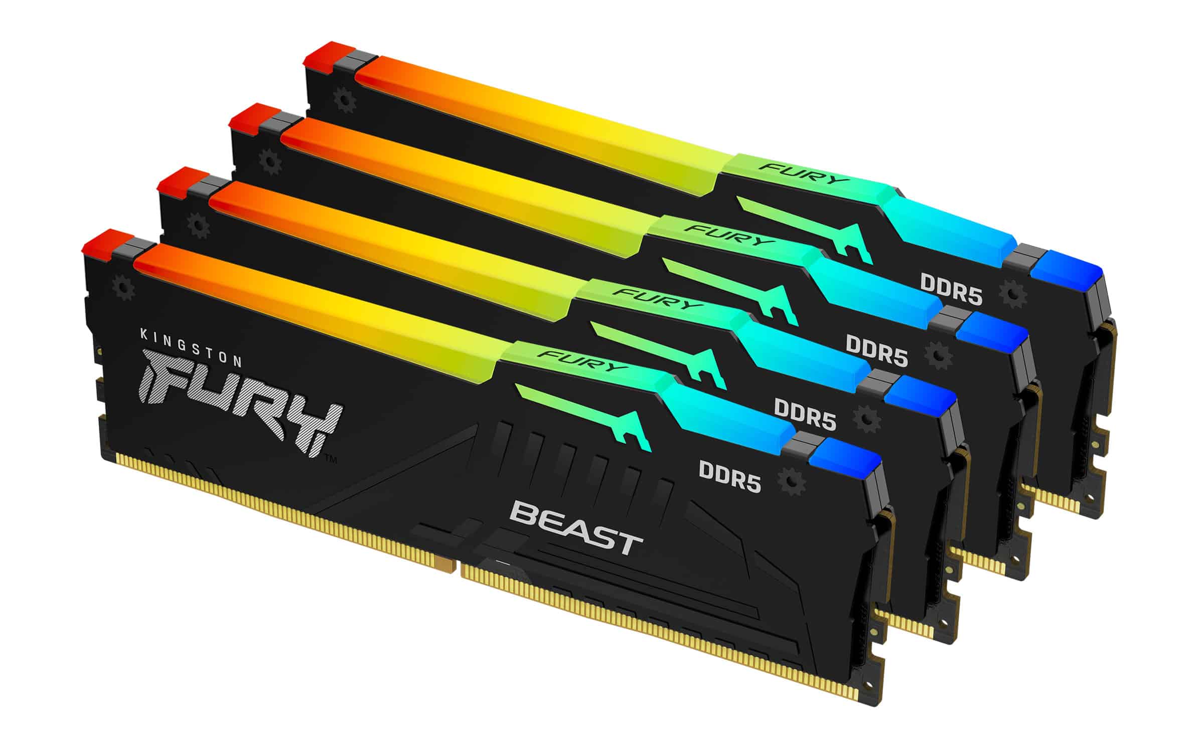Kingston Technology FURY Beast 128GB 5200MT/s DDR5 CL40 DIMM (Kit van 4) RGB XMP (KF552C40BBAK4-128) thumbnail