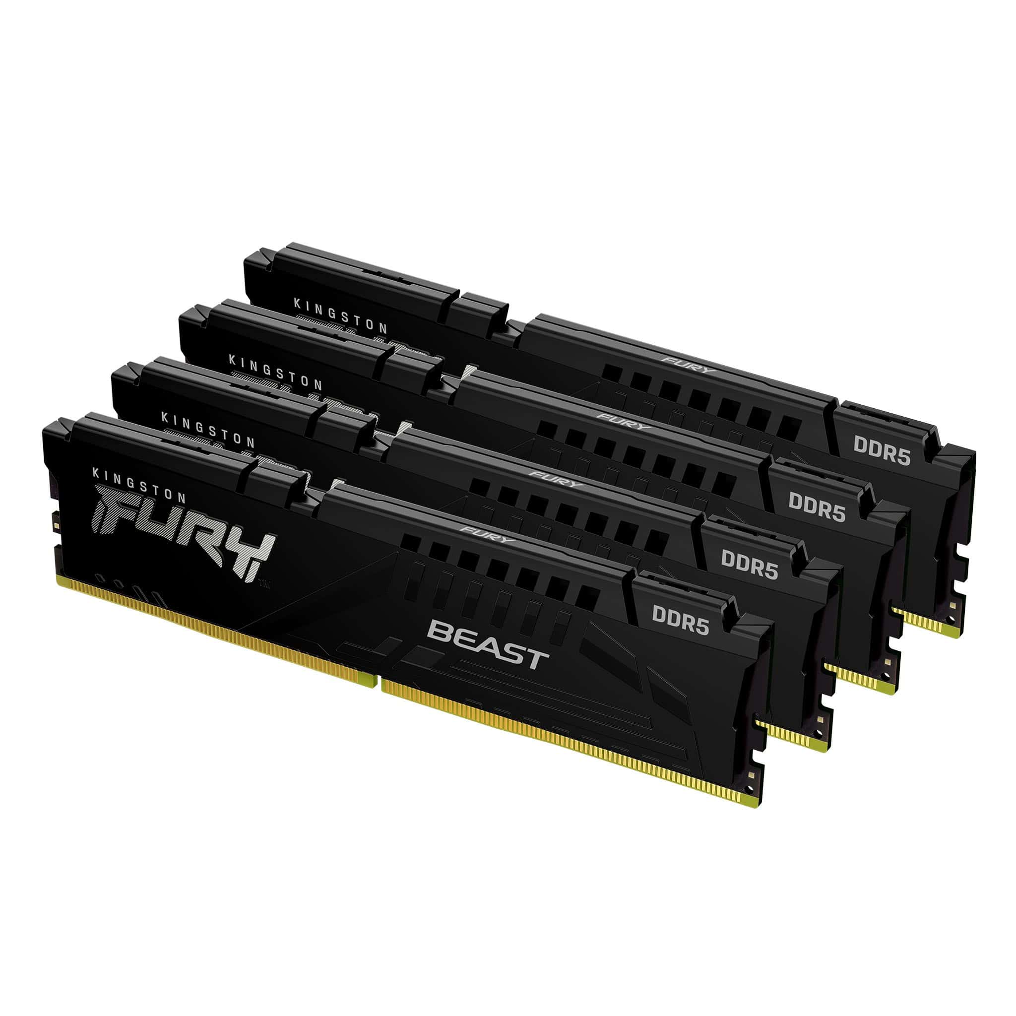 Kingston Technology FURY Beast 128GB 5600MT/s DDR5 CL40 DIMM (set van 4) Black XMP (KF556C40BBK4-128) thumbnail