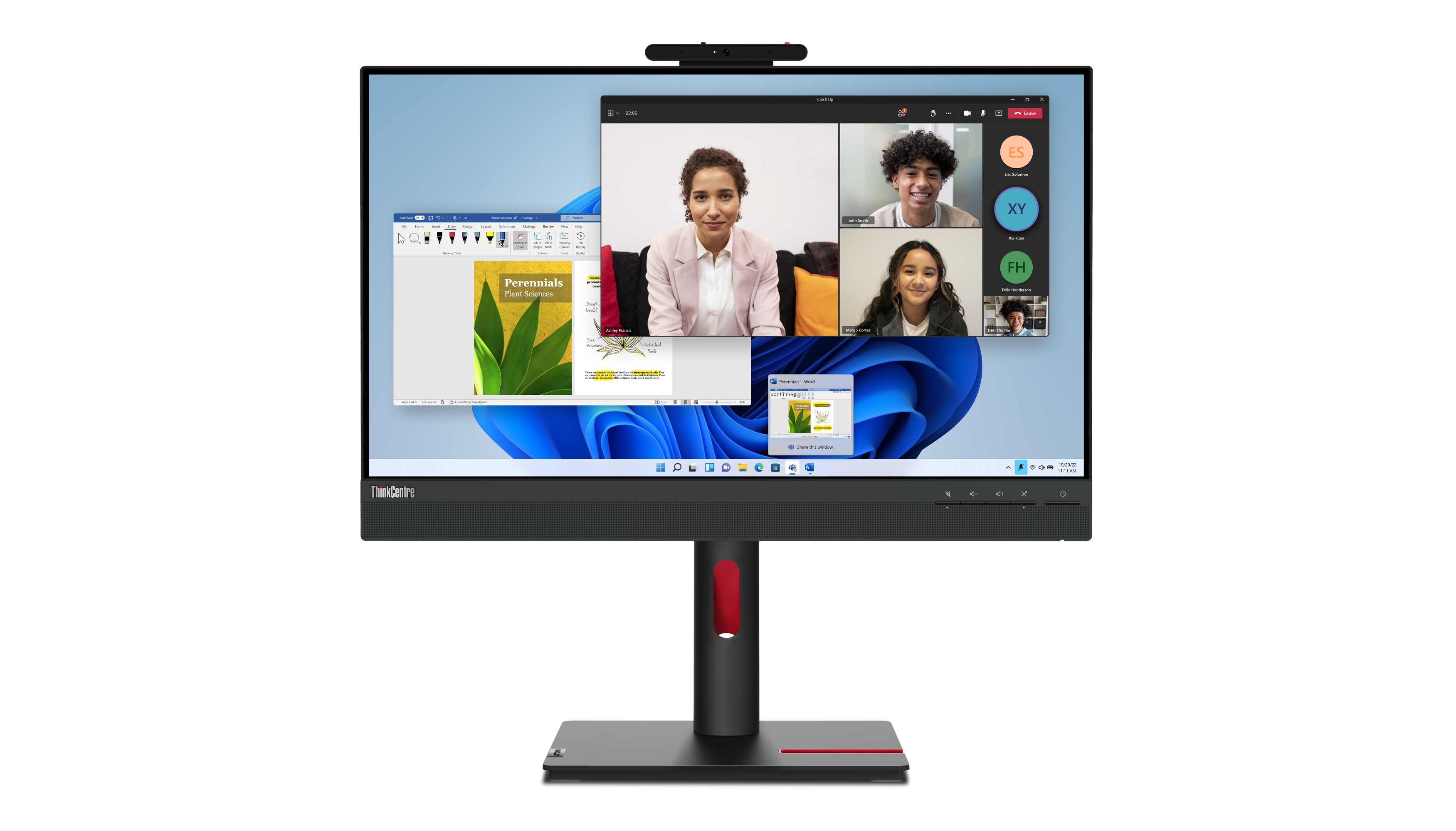 Lenovo ThinkCentre Tiny-In-One 24 Gen 5 computer monitor 60,5 cm (23.8") 1920 x 1080 Pixels Full HD LED Touchscreen Zwart (12NBGAT1EU) thumbnail