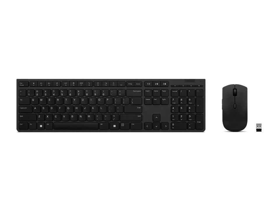 Lenovo 4X31K03968 toetsenbord Inclusief muis RF-draadloos + Bluetooth Belgisch, Engels Grijs (4X31K03935) thumbnail