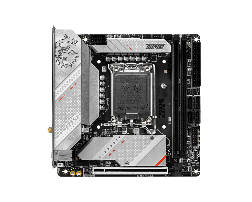 MSI MPG B760I EDGE WIFI moederbord Intel B760 LGA 1700 mini ATX (7D40-005R) thumbnail
