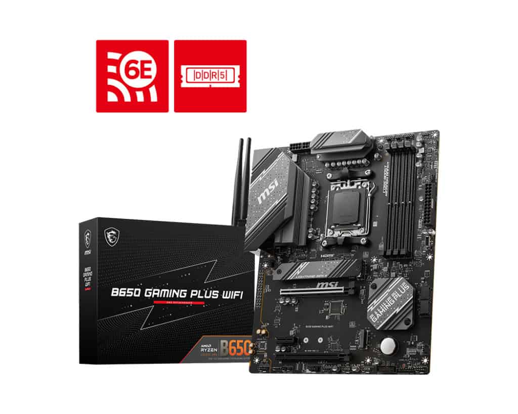 MSI B650 GAMING PLUS WIFI moederbord AMD B650 Socket AM5 ATX (7E26-001R) thumbnail