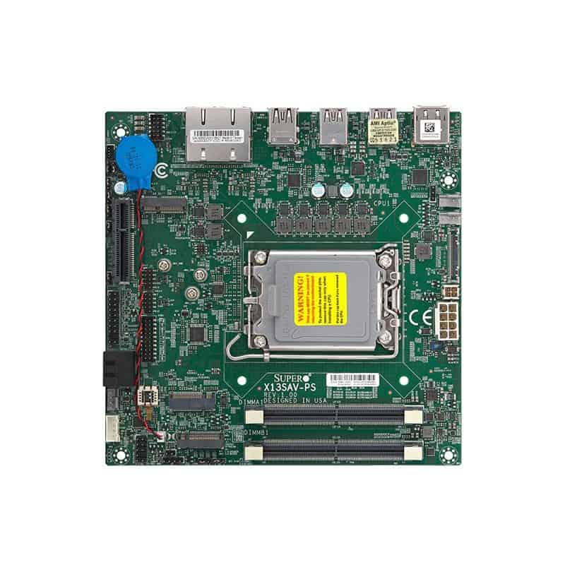 Super Micro Supermicro Mainboard MBD-X13SAV-PS mini-ITX Sockel 1700 DDR5-only Single (MBD-X13SAV-PS-O) (MBD-X13SAV-PS-O) thumbnail