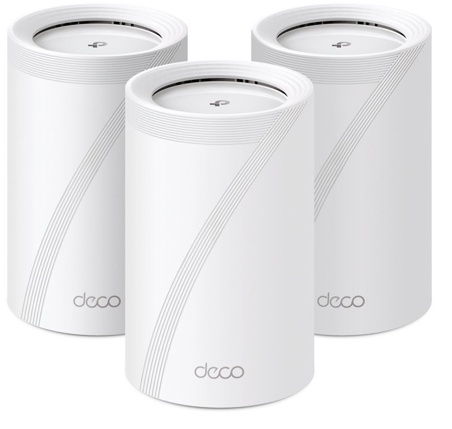 TP-Link BE9300 Tri-band (2,4 GHz / 5 GHz / 6 GHz) Wi-Fi 7 (802.11be) Wit 4 Intern (DECO BE65(3-PACK)) thumbnail