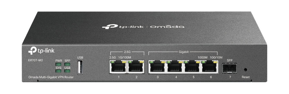 TP-Link Omada ER707-M2 bedrade router 2.5 Gigabit Ethernet, Fast Ethernet, Gigabit Ethernet Zwart (ER707-M2) thumbnail