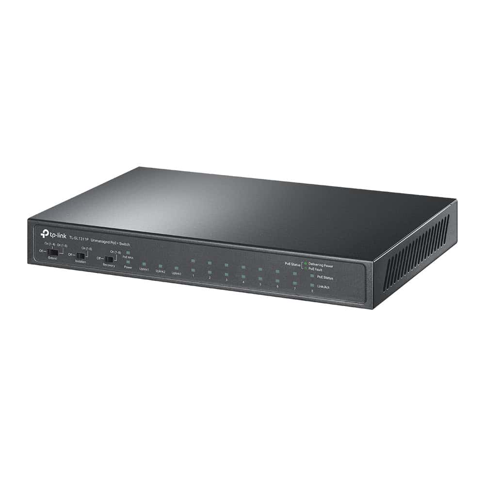TP-Link TL-SL1311P netwerk-switch Fast Ethernet (10/100) Power over Ethernet (PoE) Zwart (TL-SL1311P) thumbnail