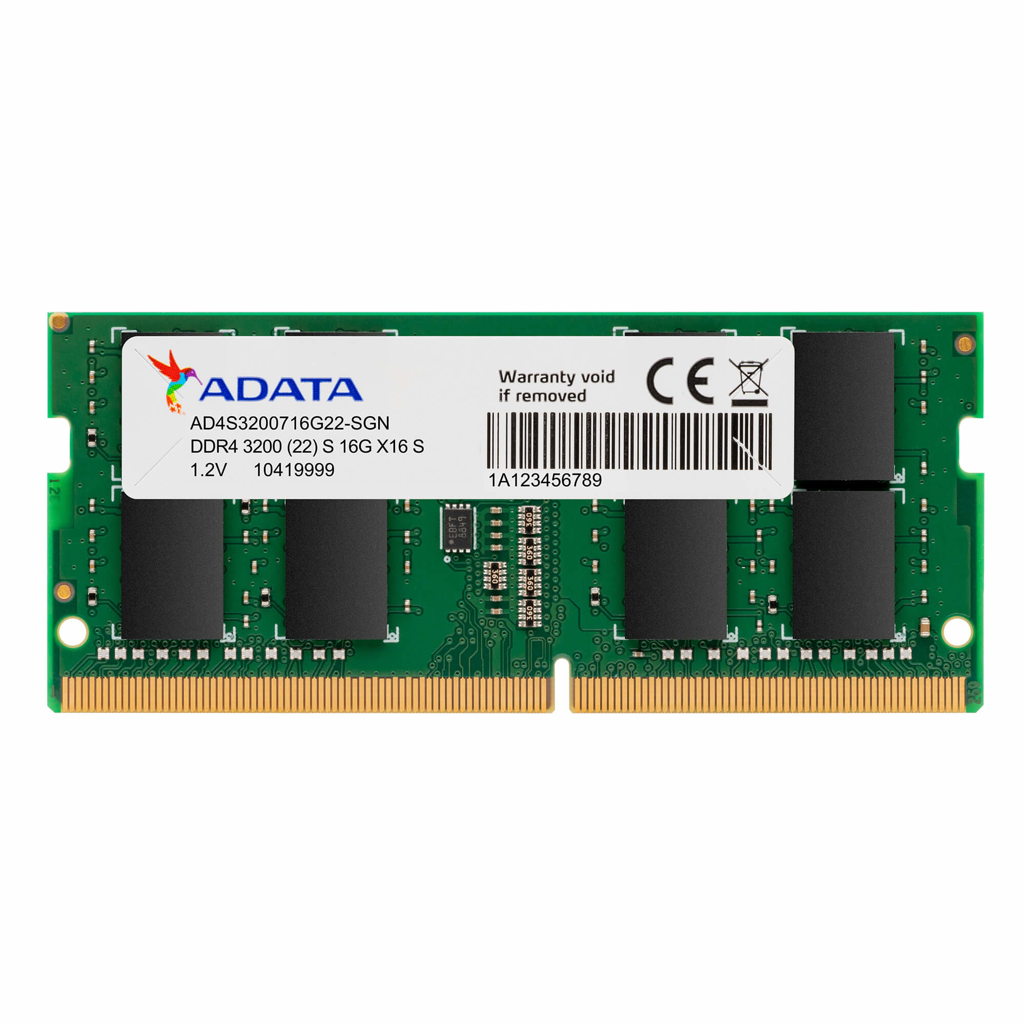 ADATA Premier geheugenmodule 8 GB 1 x 8 GB DDR4 260-pin SO-DIMM (AD4S32008G22-SGN) thumbnail