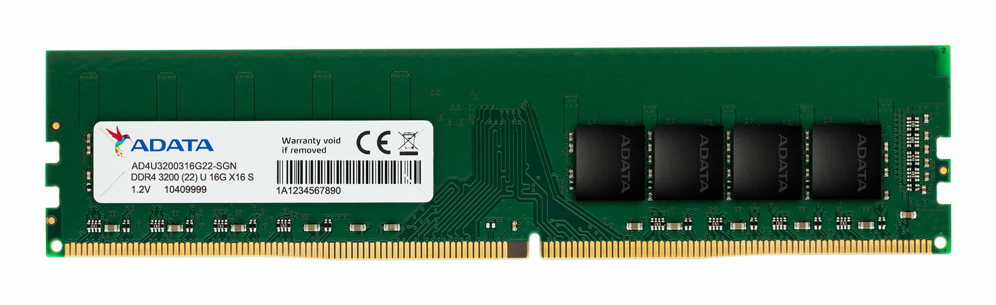ADATA Premier geheugenmodule 16 GB 1 x 16 GB DDR4 288-pin DIMM (AD4U320016G22-SGN) thumbnail
