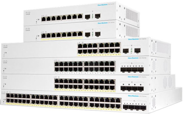 Cisco CBS220-48P-4G-EU netwerk-switch Managed L2 Gigabit Ethernet (10/100/1000) Power over Ethernet (PoE) Wit (CBS220-48P-4G-EU) thumbnail Cisco CBS220-48P-4G-EU netwerk-switch Managed L2 Gigabit Ethernet (10/100/1000) Power over Ethernet (PoE) Wit (CBS220-48P-4G-EU) thumbnail