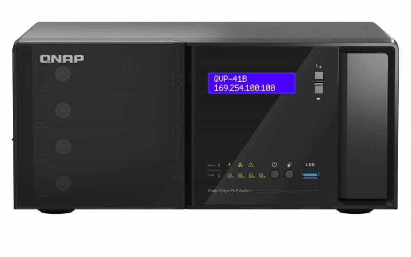 QNAP QVP-41B-8G-P Netwerk Video Recorder (NVR) Zwart (QVP-41B-8G-P) thumbnail