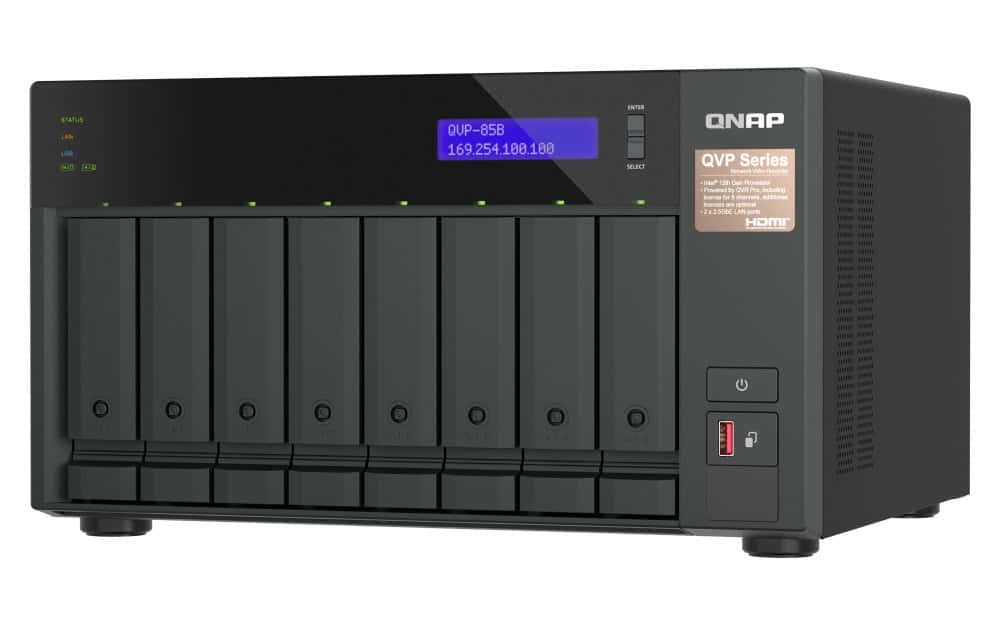 QNAP QVP-85B data-opslag-server NAS Tower Ethernet LAN Zwart (QVP-85B) thumbnail