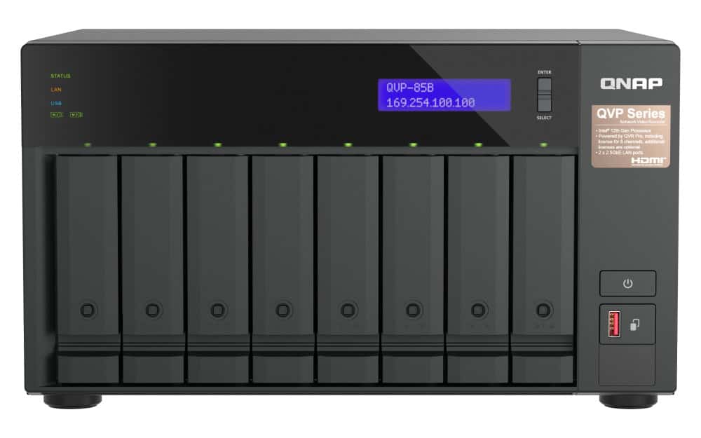QNAP QVP-85B data-opslag-server NAS Tower Ethernet LAN Zwart (QVP-85B) thumbnail