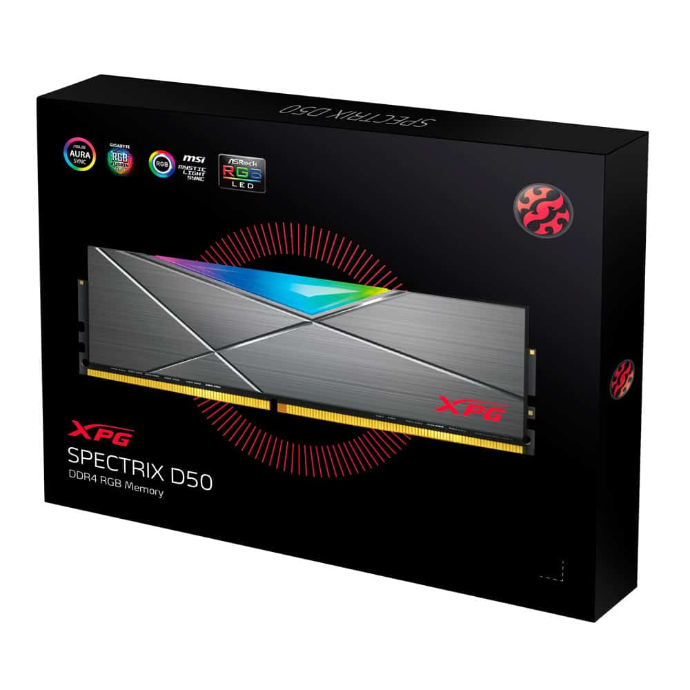 XPG SPECTRIX D-50 geheugenmodule 16 GB 2 x 8 GB DDR4 3200 MHz (AX4U320016G16A-DT50) thumbnail