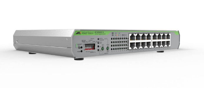 Allied Telesis AT-GS920/16-50 Unmanaged Gigabit Ethernet (10/100/1000) Grijs (AT-GS920/16-50) thumbnail