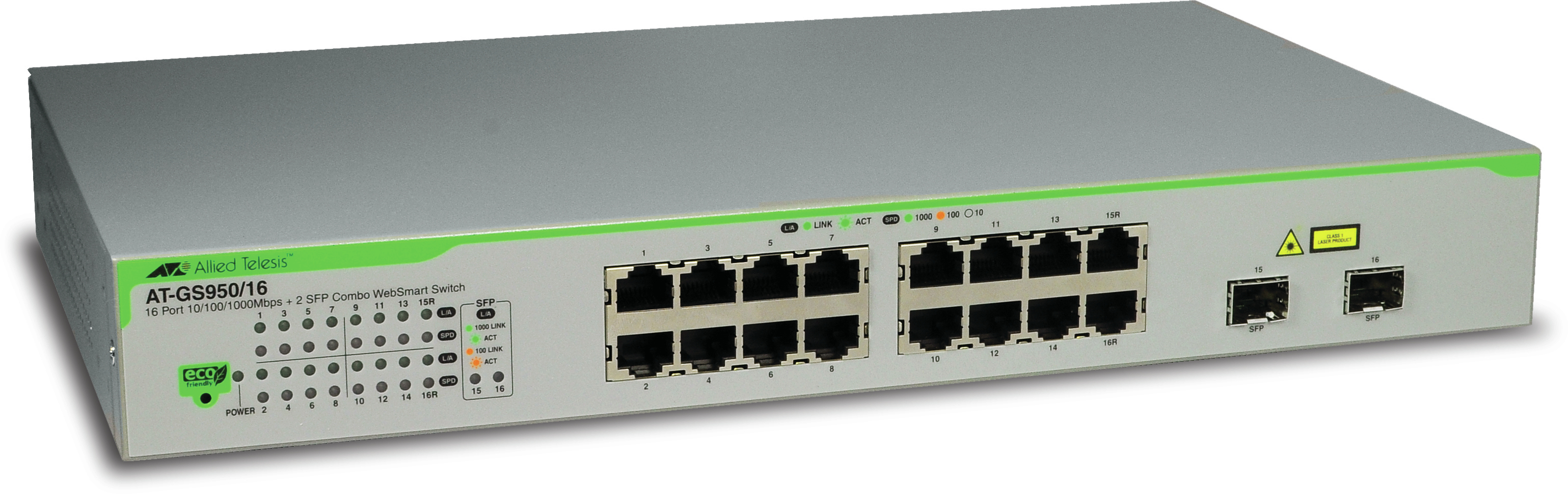 Allied Telesis AT-GS950/16-50 Managed L2 Gigabit Ethernet (10/100/1000) 1U Wit (AT-GS950/16-50) thumbnail