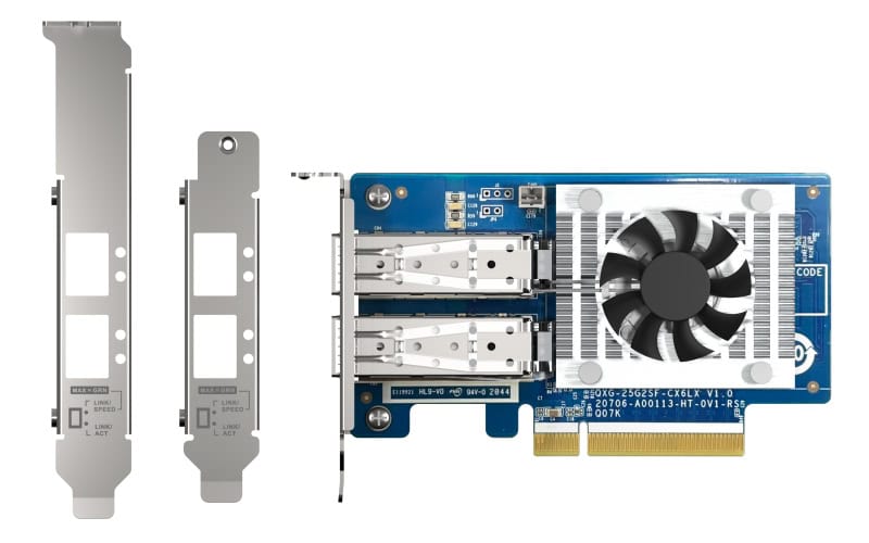 QNAP QXG-25G2SF-CX6 netwerkkaart Intern Fiber 25000 Mbit/s (QXG-25G2SF-CX6) thumbnail