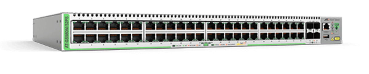 Allied Telesis AT-GS980M/52PS-50 Managed L3 Gigabit Ethernet (10/100/1000) Power over Ethernet (PoE) Grijs (AT-GS980M/52PS-50) thumbnail Allied Telesis AT-GS980M/52PS-50 Managed L3 Gigabit Ethernet (10/100/1000) Power over Ethernet (PoE) Grijs (AT-GS980M/52PS-50) thumbnail