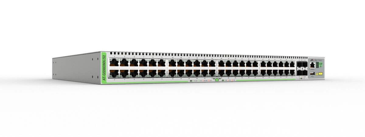 Allied Telesis GS980MX Managed L3 Gigabit Ethernet (10/100/1000) 1U Grijs (AT-GS980MX/52-50) thumbnail