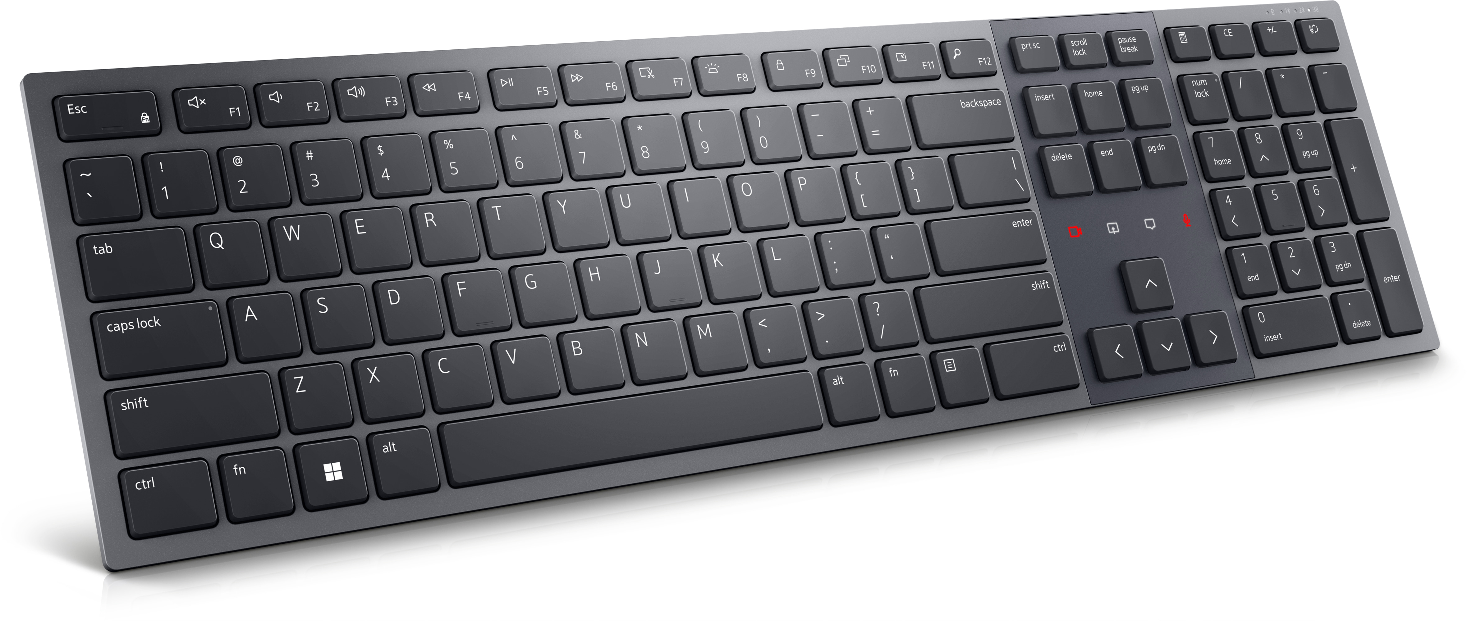 DELL KB900 toetsenbord RF-draadloos + Bluetooth QWERTY US International Grafiet (KB900-GR-INT) thumbnail