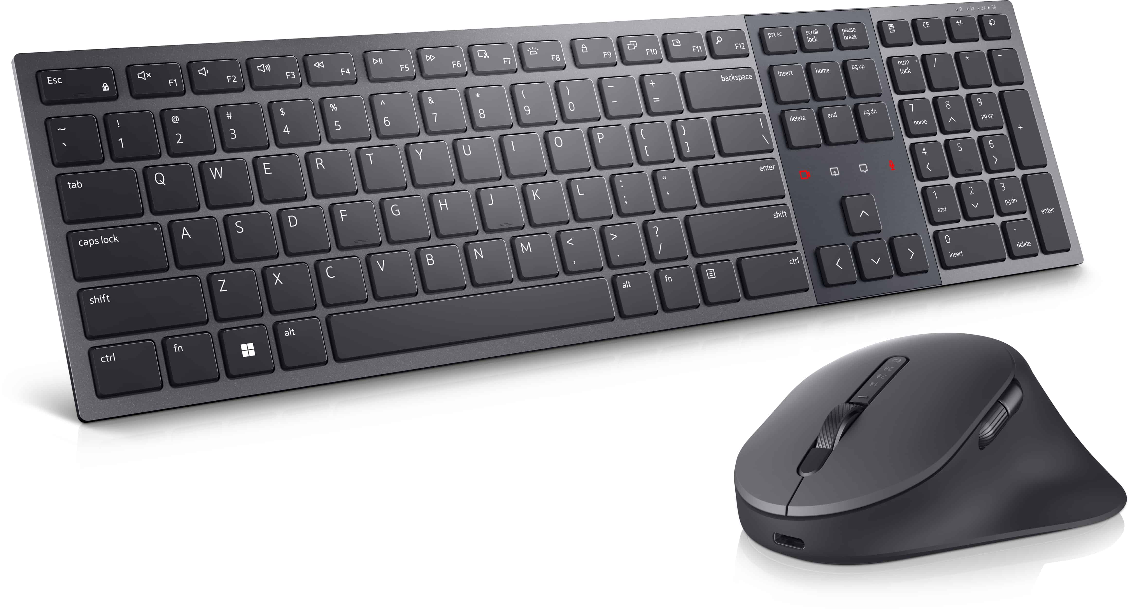 DELL KM900 toetsenbord Inclusief muis RF-draadloos + Bluetooth QWERTY US International Grafiet (KM900-GR-INT) thumbnail
