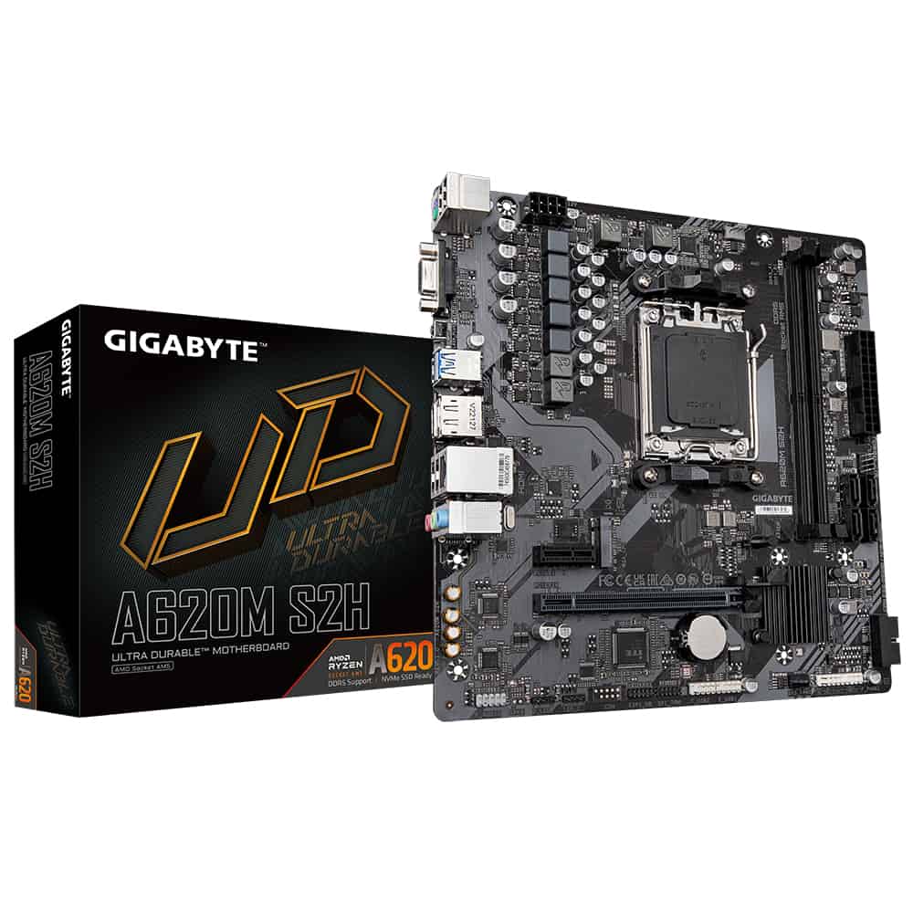 Gigabyte A620M S2H moederbord AMD A620 Socket AM5 micro ATX (A620M S2H) thumbnail
