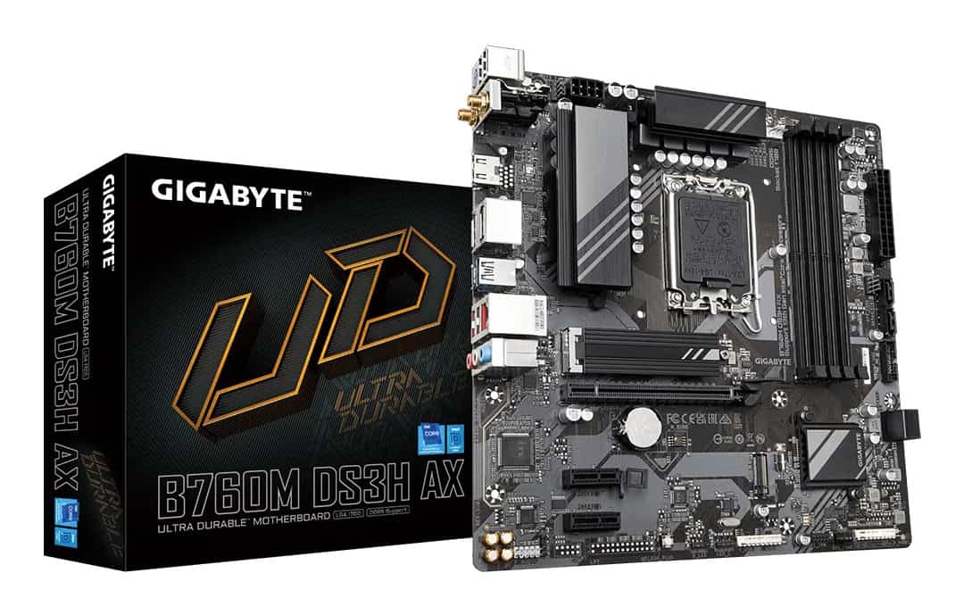 GIGABYTE B760M DS3H AX moederbord Intel B760 Express LGA 1700 micro ATX (B760M DS3H AX) thumbnail
