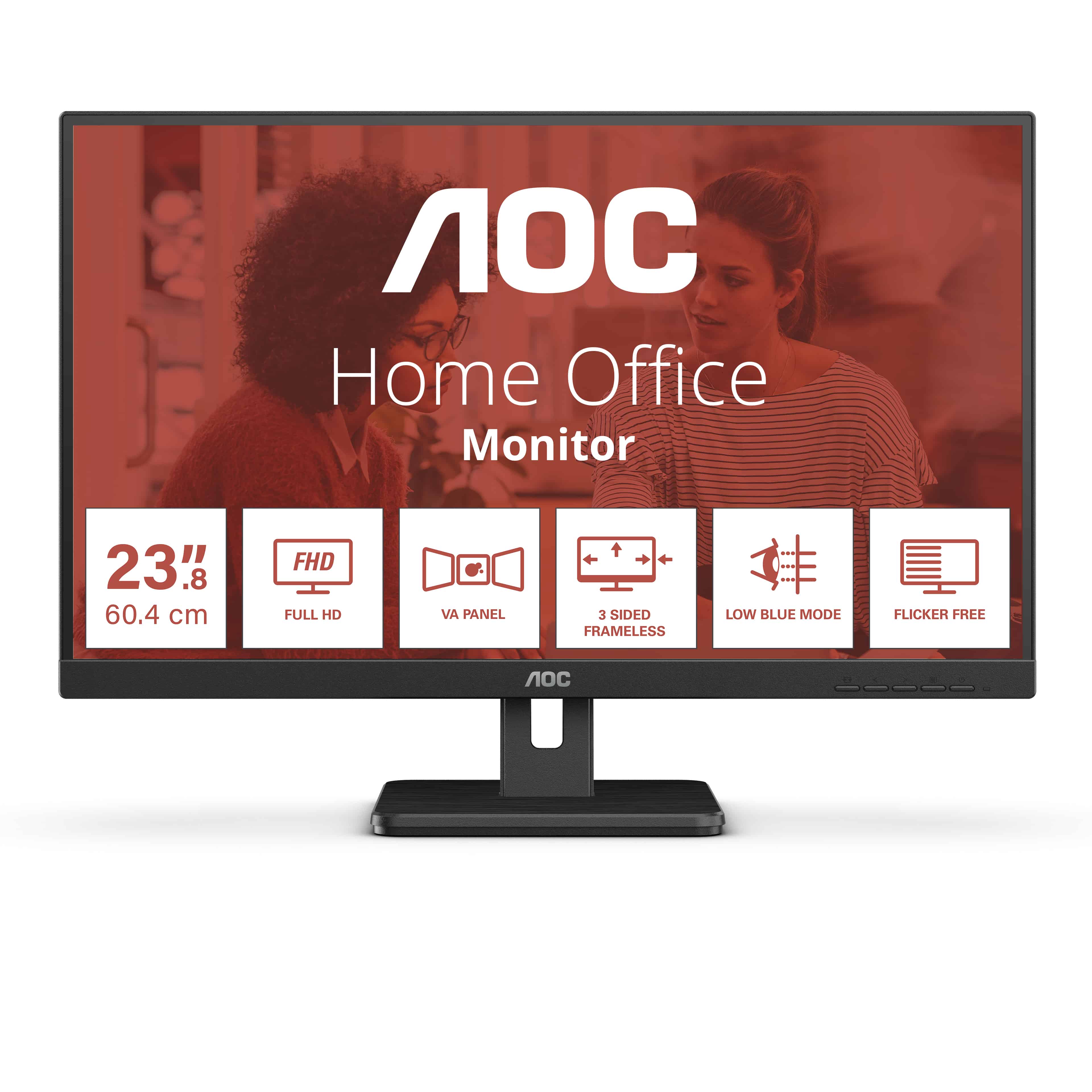 AOC 24E3UM 61 cm (24) 1920 x 1080 Pixels Full HD Zwart (24E3UM) thumbnail