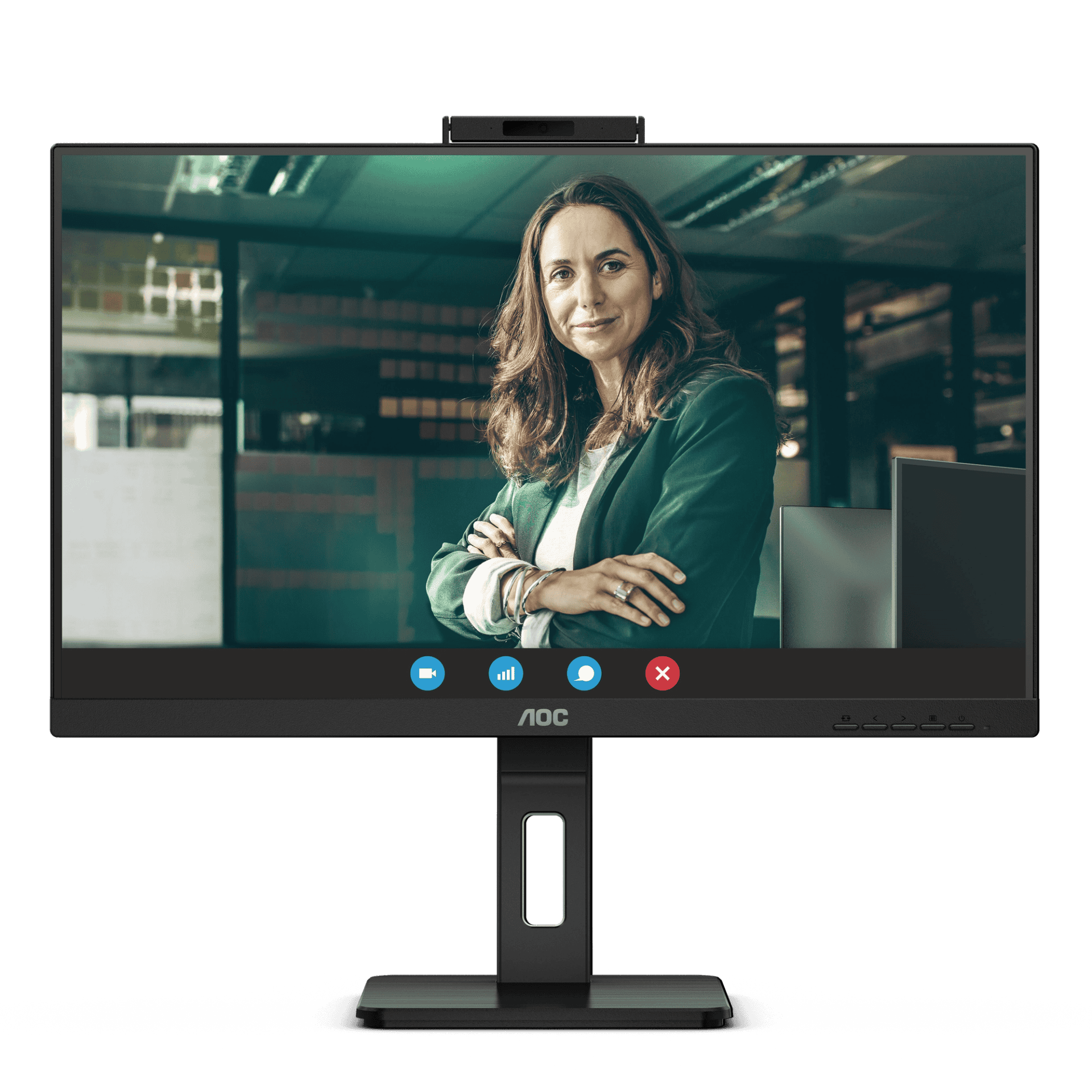 AOC 24P3QW 24 Zoll - Office Monitor IPS, 100 Hz, 4 ms, Höhenverstellung, Webcam, USB-Hub (24P3QW) thumbnail