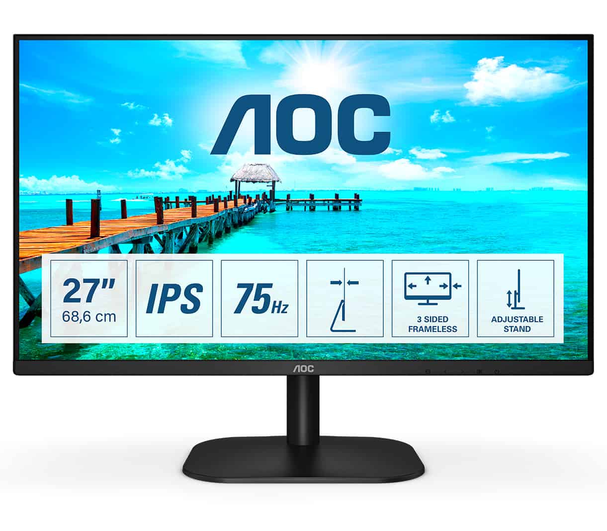 AOC B2 27B2H/EU LED display 68,6 cm (27) 1920 x 1080 Pixels Full HD Zwart (27B2H) thumbnail