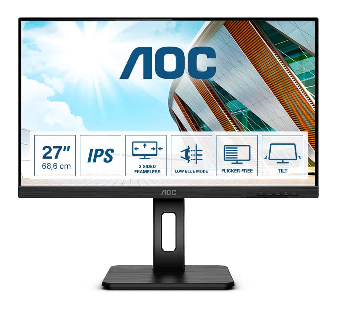 AOC P2 27P2Q LED display 68,6 cm (27) 1920 x 1080 Pixels Full HD Zwart (27P2Q) thumbnail