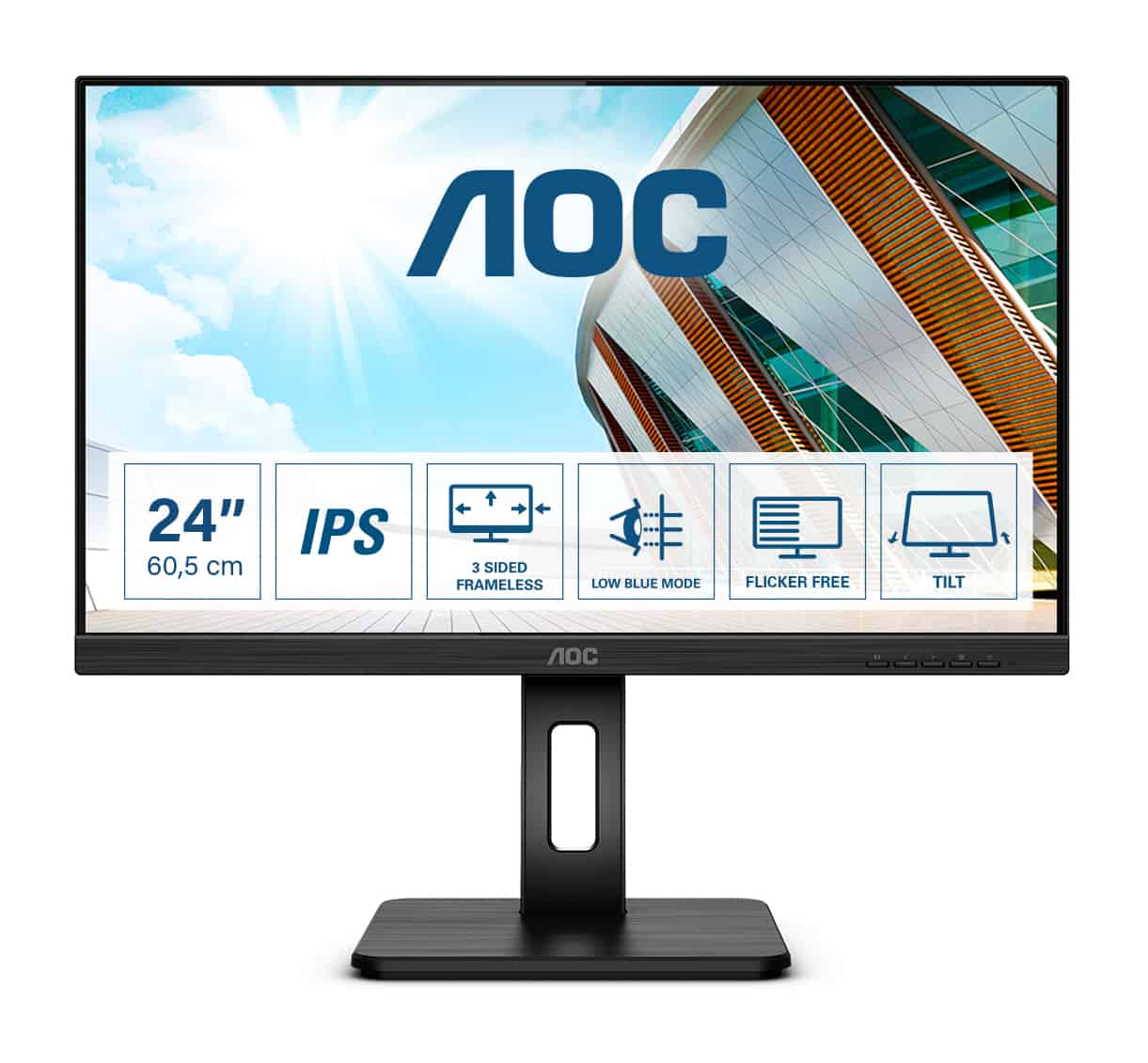 AOC P2 Q24P2Q LED display 60,5 cm (23.8) 2560 x 1440 Pixels Quad HD Zwart (Q24P2Q) thumbnail