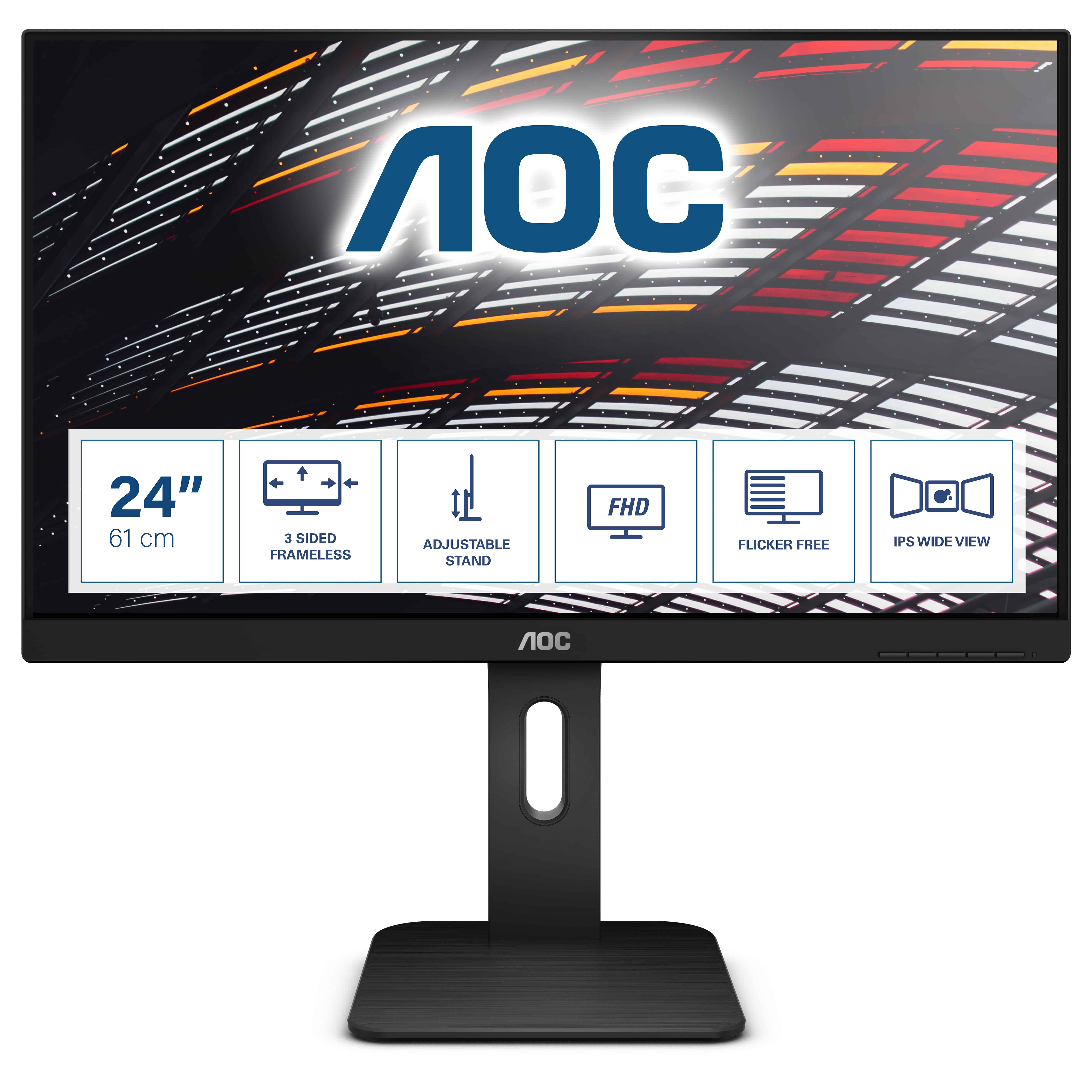 AOC P1 X24P1 computer monitor 61 cm (24) 1920 x 1200 Pixels WUXGA LED Zwart (X24P1) thumbnail