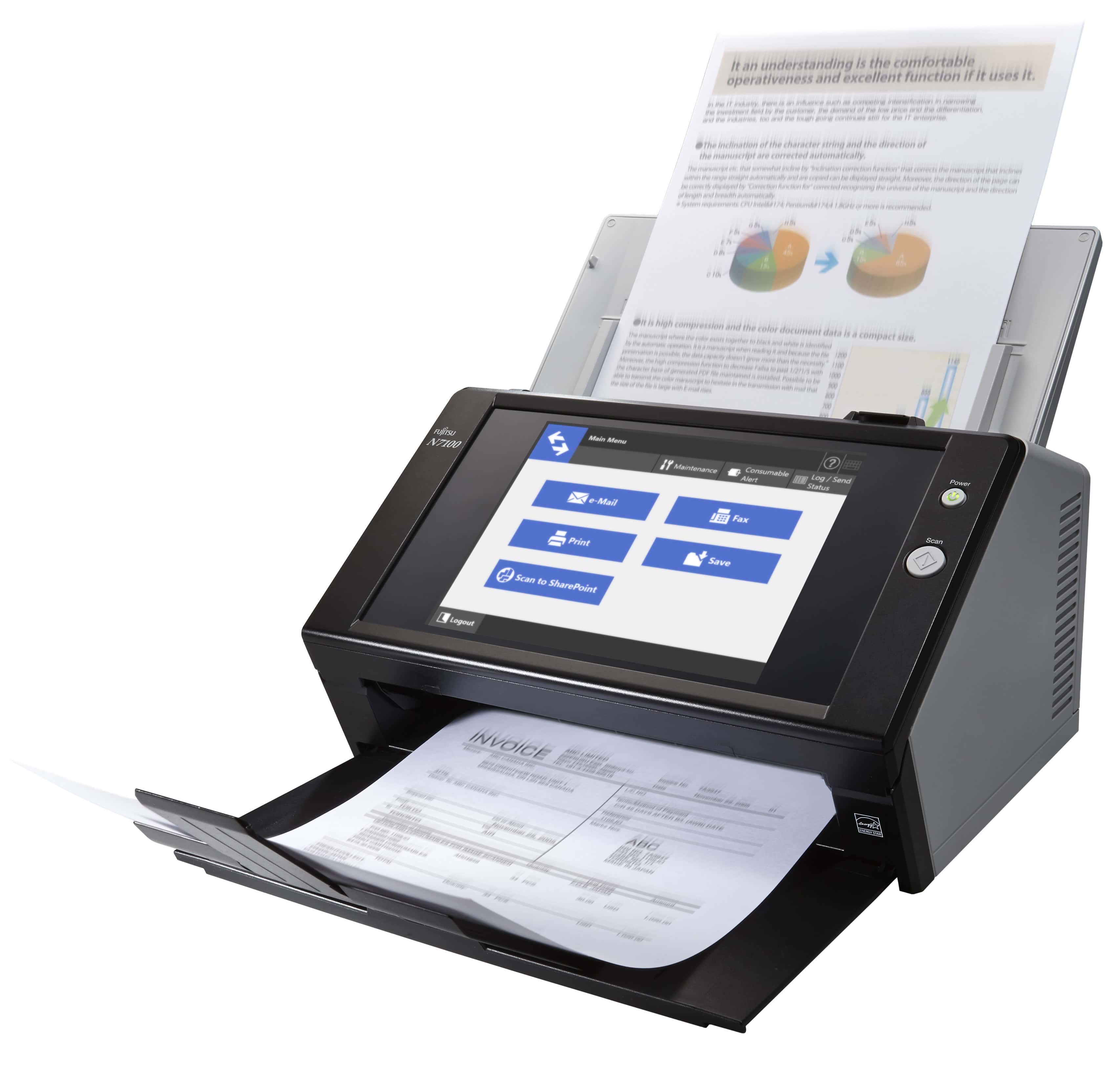 Fujitsu N7100E ADF-scanner 600 x 600 DPI A4 Zwart (PA03706-B301) thumbnail
