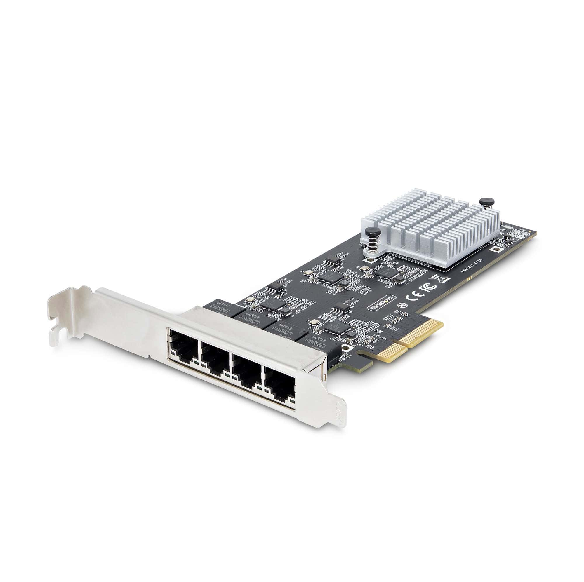 StarTech.com 4-Port 2.5Gbps NBASE-T PCIe Netwerkkaart, Intel I225-V, Quad-Port Computer Ethernet Adapter, Multi-Gigabit NIC, PCI Express Server LAN Kaart, Desktop Ethernet Interface (PR42GI-NETWORK-CARD) thumbnail